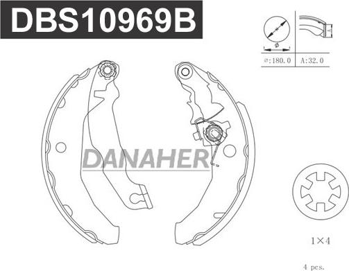 Danaher DBS10969B - Əyləc Başlığı Dəsti furqanavto.az