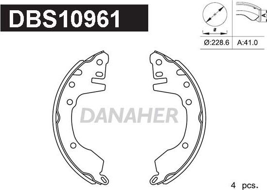 Danaher DBS10961 - Əyləc Başlığı Dəsti furqanavto.az