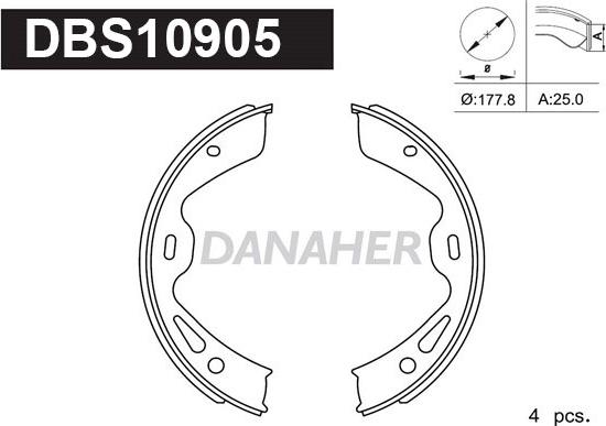 Danaher DBS10905 - Əyləc başlığı dəsti, dayanacaq əyləci furqanavto.az