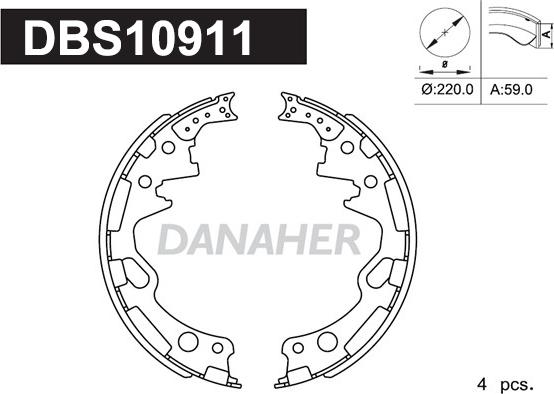 Danaher DBS10911 - Əyləc Başlığı Dəsti furqanavto.az