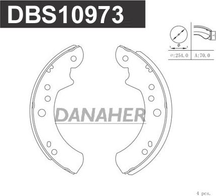 Danaher DBS10973 - Əyləc Başlığı Dəsti furqanavto.az
