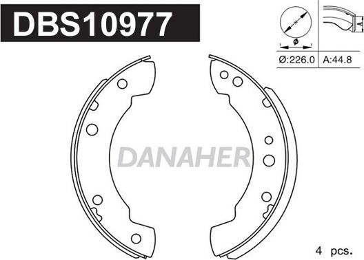 Danaher DBS10977 - Əyləc Başlığı Dəsti furqanavto.az