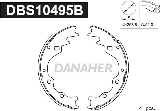 Danaher DBS10495B - Əyləc Başlığı Dəsti furqanavto.az