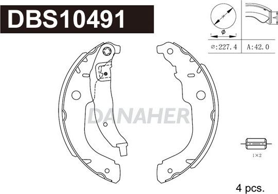 Danaher DBS10491 - Əyləc Başlığı Dəsti furqanavto.az