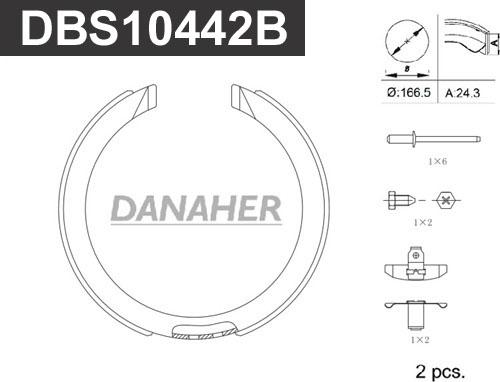 Danaher DBS10442B - Əyləc başlığı dəsti, dayanacaq əyləci furqanavto.az