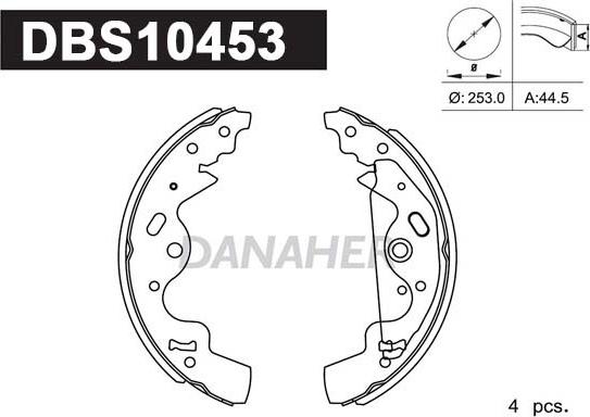 Danaher DBS10453 - Əyləc Başlığı Dəsti furqanavto.az