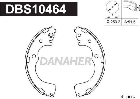 Danaher DBS10464 - Əyləc Başlığı Dəsti furqanavto.az