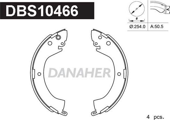 Danaher DBS10466 - Əyləc Başlığı Dəsti furqanavto.az