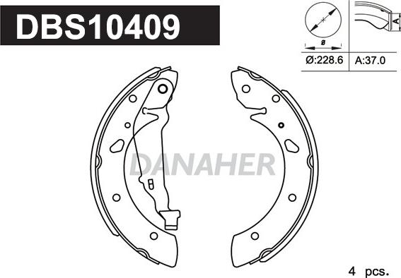 Danaher DBS10409 - Əyləc Başlığı Dəsti furqanavto.az