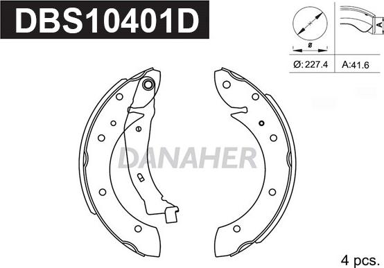 Danaher DBS10401D - Əyləc Başlığı Dəsti furqanavto.az