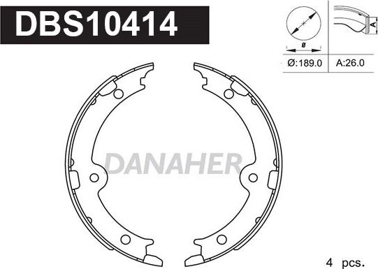 Danaher DBS10414 - Əyləc başlığı dəsti, dayanacaq əyləci furqanavto.az