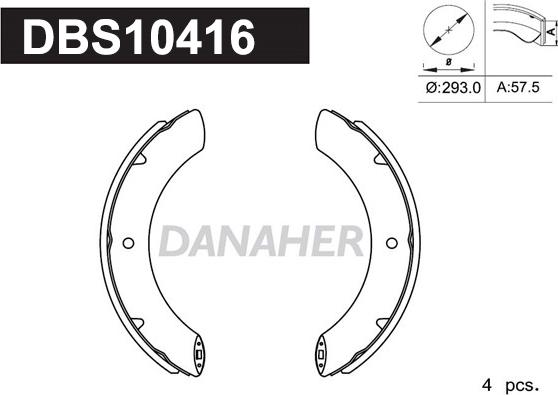 Danaher DBS10416 - Əyləc Başlığı Dəsti furqanavto.az