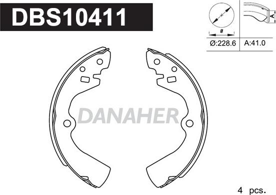 Danaher DBS10411 - Əyləc Başlığı Dəsti furqanavto.az