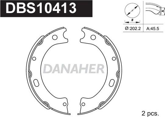 Danaher DBS10413 - Əyləc başlığı dəsti, dayanacaq əyləci furqanavto.az