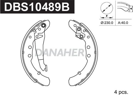 Danaher DBS10489B - Əyləc Başlığı Dəsti furqanavto.az