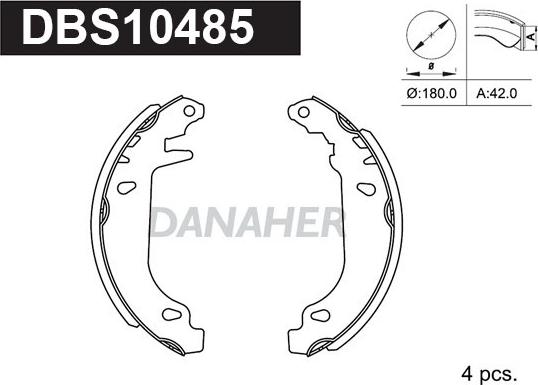 Danaher DBS10485 - Əyləc Başlığı Dəsti furqanavto.az