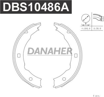 Danaher DBS10486A - Əyləc başlığı dəsti, dayanacaq əyləci furqanavto.az