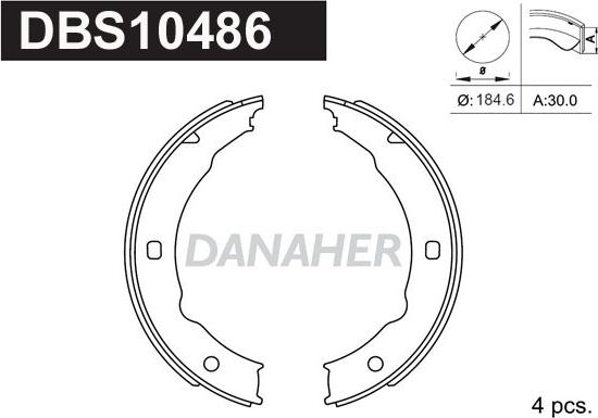 Danaher DBS10486 - Əyləc başlığı dəsti, dayanacaq əyləci furqanavto.az