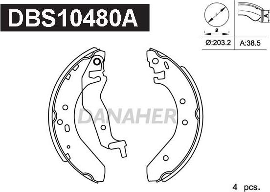 Danaher DBS10480A - Əyləc Başlığı Dəsti furqanavto.az