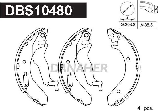 Danaher DBS10480 - Əyləc Başlığı Dəsti furqanavto.az