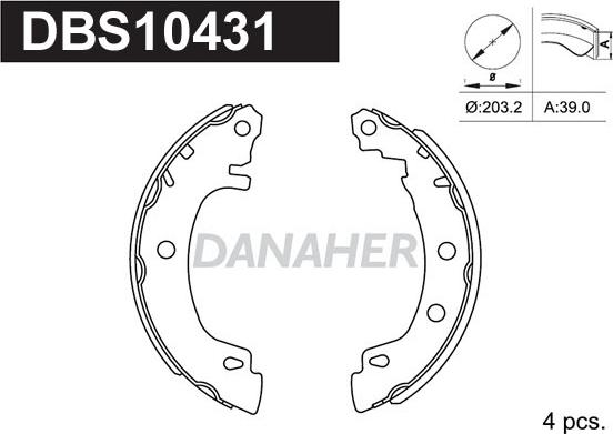 Danaher DBS10431 - Əyləc Başlığı Dəsti furqanavto.az