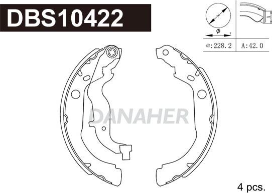 Danaher DBS10422 - Əyləc Başlığı Dəsti furqanavto.az