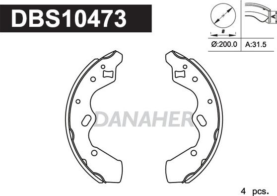 Danaher DBS10473 - Əyləc Başlığı Dəsti furqanavto.az