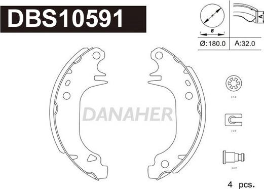 Danaher DBS10591 - Əyləc Başlığı Dəsti furqanavto.az