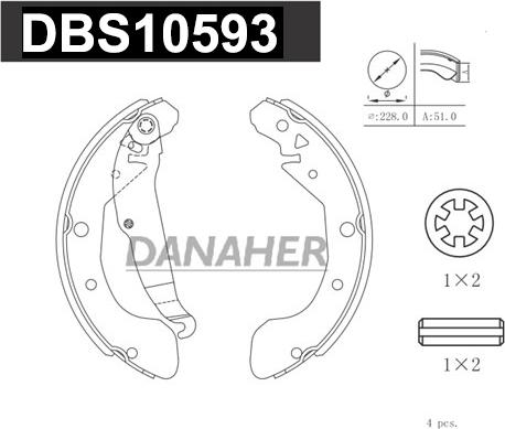 Danaher DBS10593 - Əyləc Başlığı Dəsti furqanavto.az