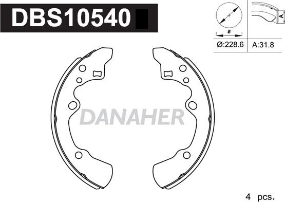 Danaher DBS10540 - Əyləc Başlığı Dəsti furqanavto.az