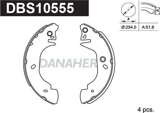 Danaher DBS10555 - Əyləc Başlığı Dəsti furqanavto.az