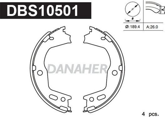 Danaher DBS10501 - Əyləc başlığı dəsti, dayanacaq əyləci furqanavto.az