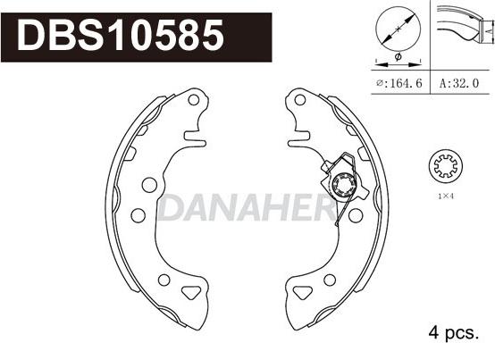 Danaher DBS10585 - Əyləc Başlığı Dəsti furqanavto.az