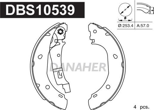 Danaher DBS10539 - Əyləc Başlığı Dəsti furqanavto.az