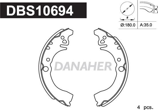 Danaher DBS10694 - Əyləc Başlığı Dəsti furqanavto.az