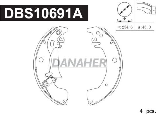 Danaher DBS10691A - Əyləc Başlığı Dəsti furqanavto.az