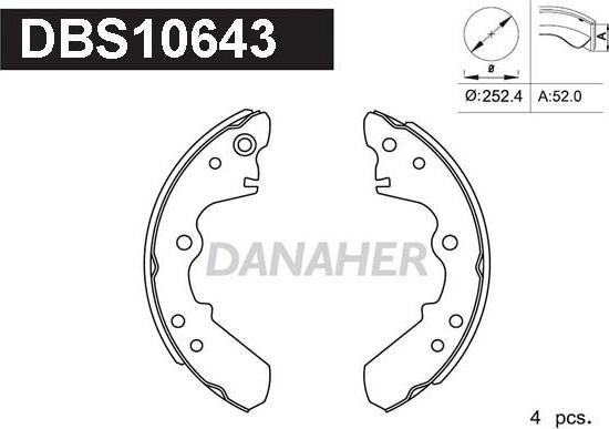 Danaher DBS10643 - Əyləc Başlığı Dəsti furqanavto.az