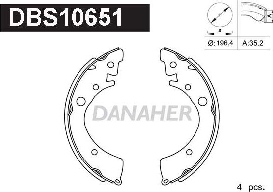 Danaher DBS10651 - Əyləc Başlığı Dəsti furqanavto.az