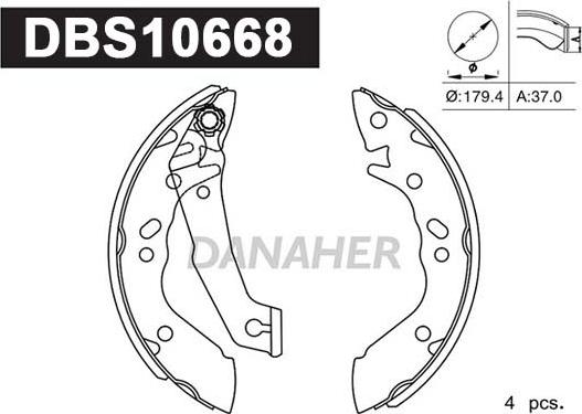 Danaher DBS10668 - Əyləc Başlığı Dəsti furqanavto.az