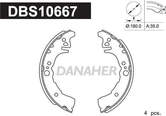 Danaher DBS10667 - Əyləc Başlığı Dəsti furqanavto.az