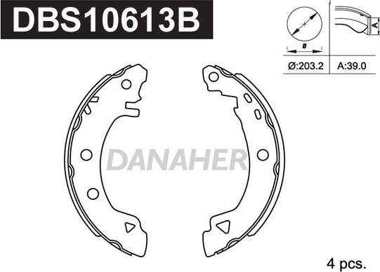 Danaher DBS10613B - Əyləc Başlığı Dəsti furqanavto.az