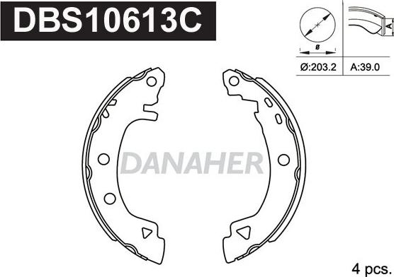 Danaher DBS10613C - Əyləc Başlığı Dəsti furqanavto.az