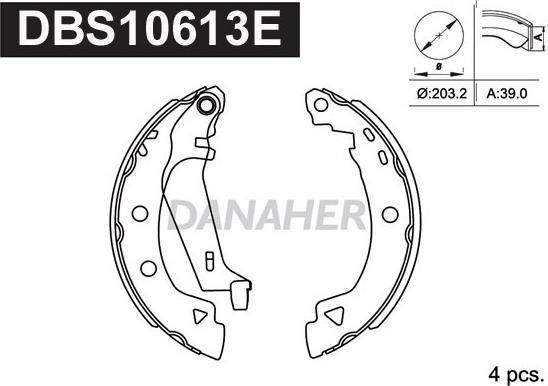 Danaher DBS10613E - Əyləc Başlığı Dəsti furqanavto.az