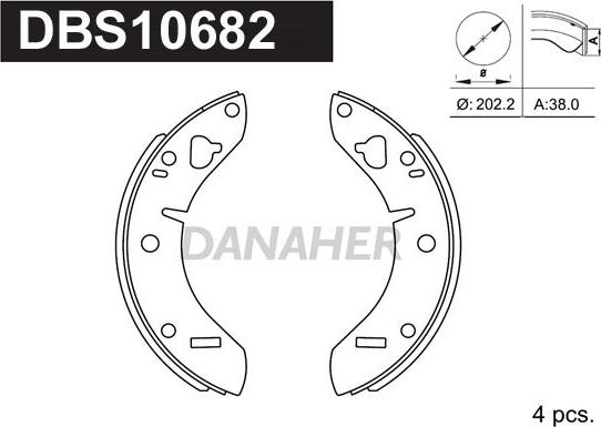 Danaher DBS10682 - Əyləc Başlığı Dəsti furqanavto.az