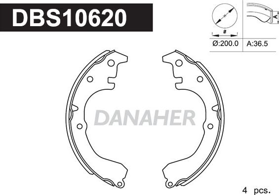 Danaher DBS10620 - Əyləc Başlığı Dəsti furqanavto.az