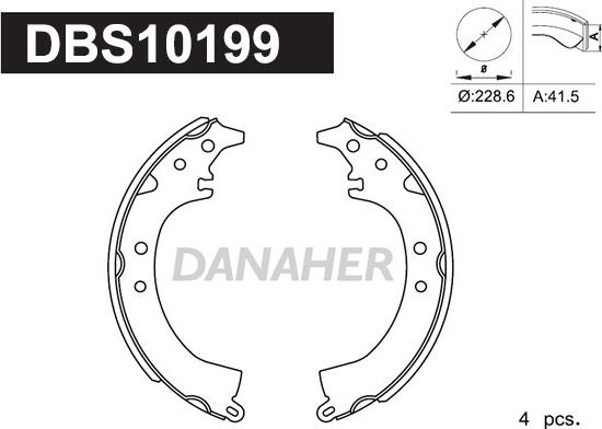 Danaher DBS10199 - Əyləc Başlığı Dəsti furqanavto.az