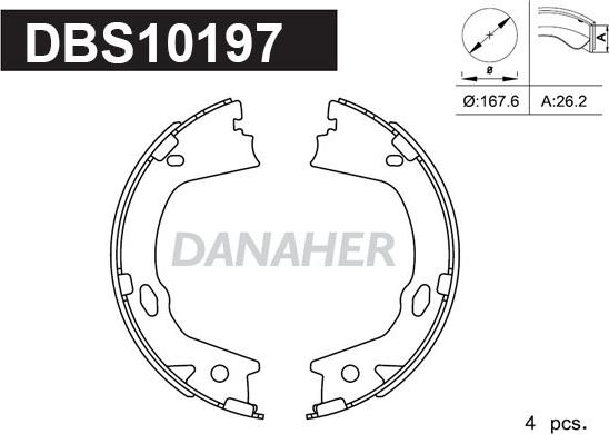 Danaher DBS10197 - Əyləc başlığı dəsti, dayanacaq əyləci furqanavto.az