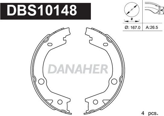 Danaher DBS10148 - Əyləc başlığı dəsti, dayanacaq əyləci furqanavto.az