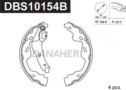 Danaher DBS10154B - Əyləc Başlığı Dəsti furqanavto.az