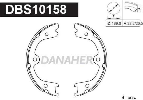 Danaher DBS10158 - Əyləc başlığı dəsti, dayanacaq əyləci furqanavto.az